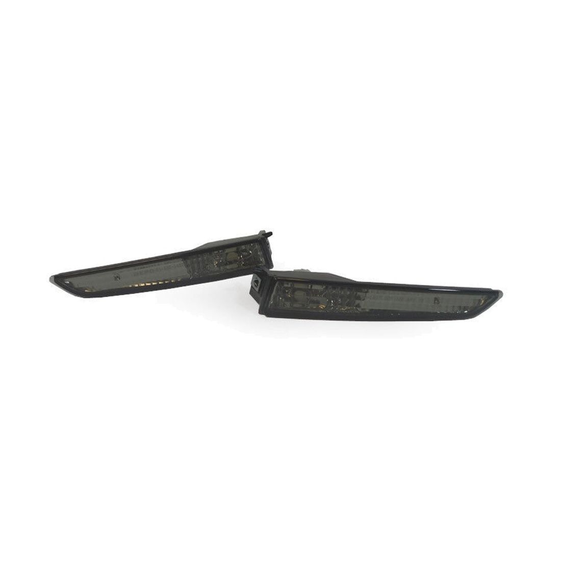 Smoke Lens Chrome Housing Bumper Side Marker Set For 2010-2012 Ford Fusion