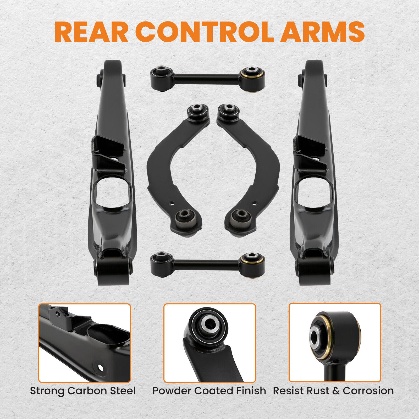 6pcs Rear Upper Lower Control Arms Lateral Toe Arms For Jeep Patriot 2007-2017