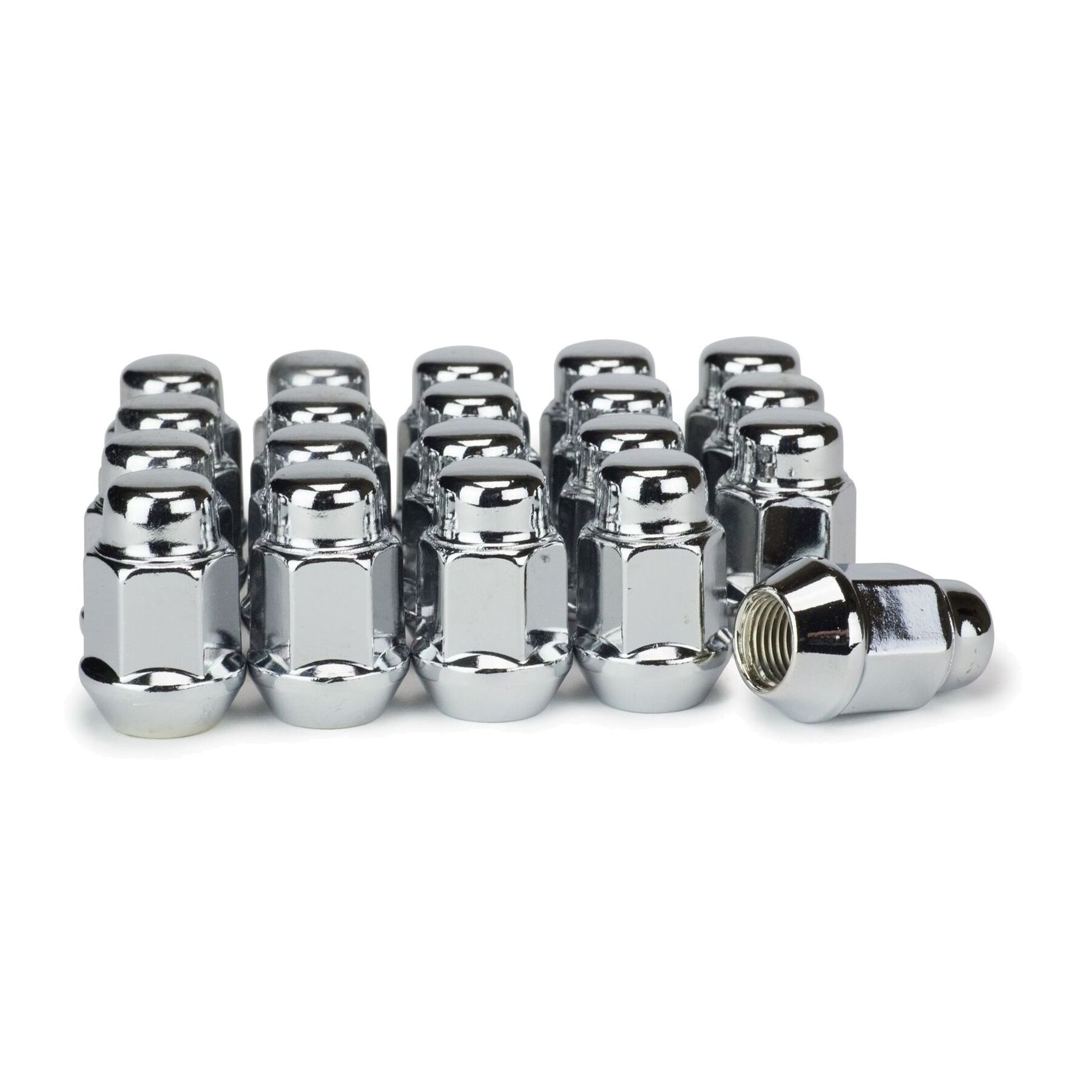 20 Lug Nuts Bulge Acorn 12x1.5 Chrome Wheel Nut Fits Sonic Spark Volt