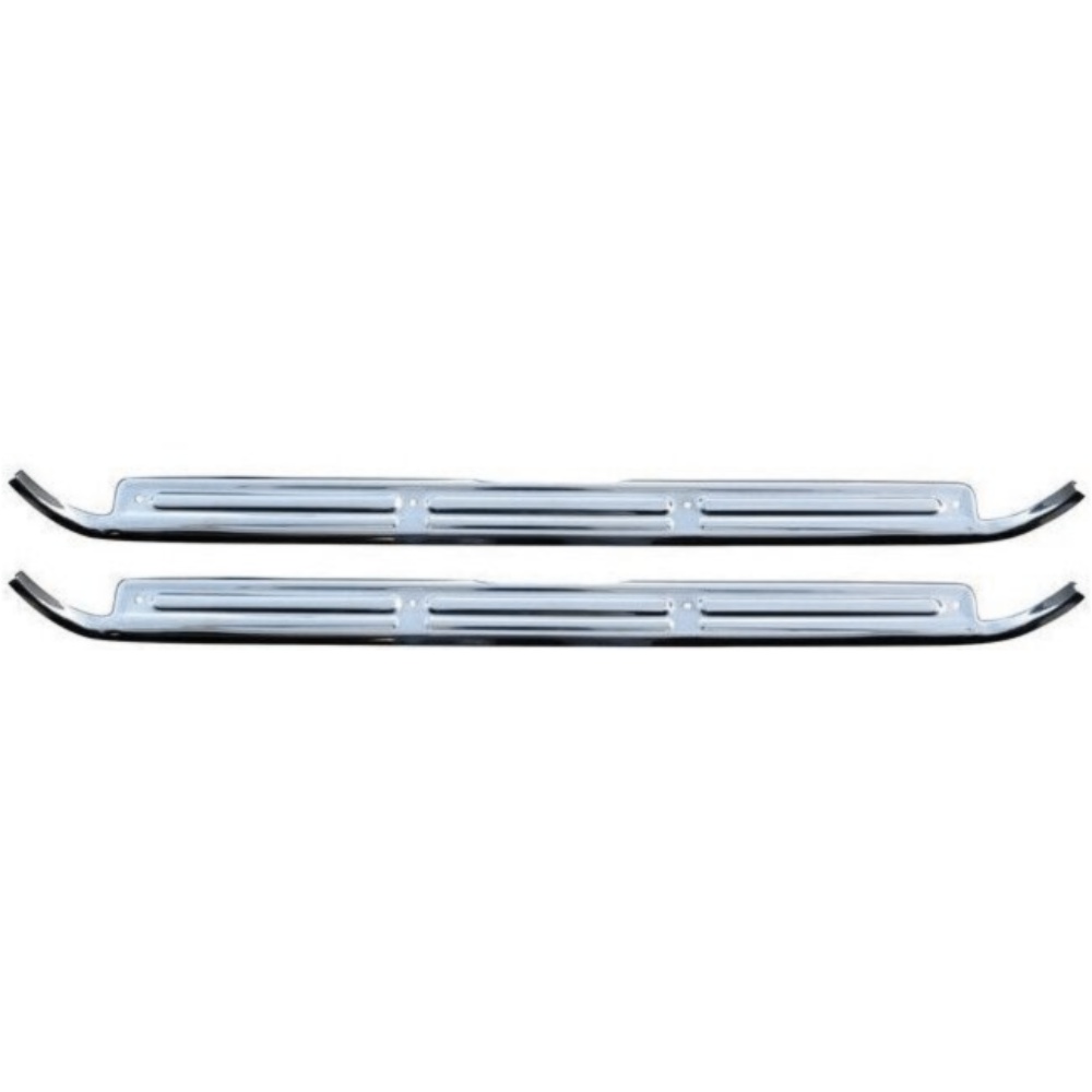 For Chevrolet GMC Truck Chrome Door Sill Scuff Plates Pair W/ Screws