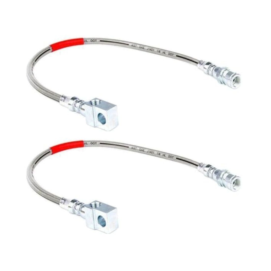 2 Sets Of - For Chevy GMC Rough Country Stainless Steel Rear Brake Line 4-6" Lift