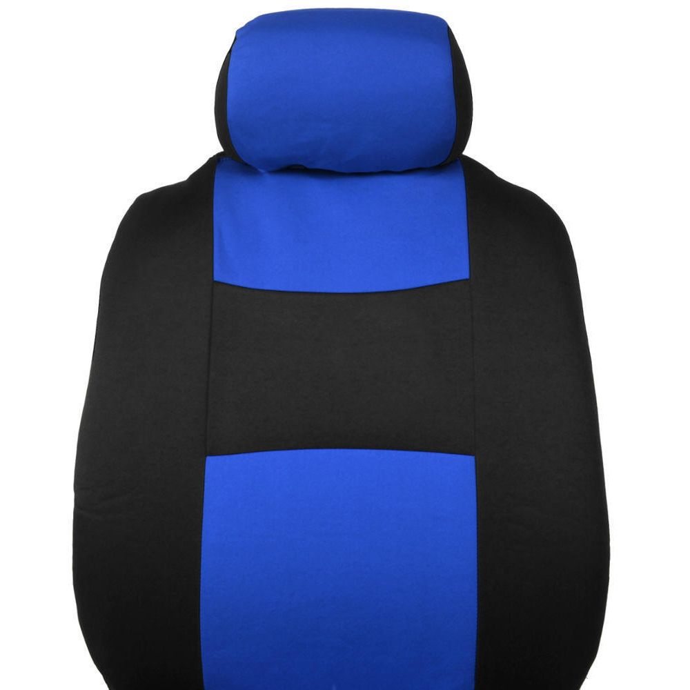 Car Seat Covers For Nissan 1982-2015 Sentra 2 Tone Blue & Black W/Split Bench