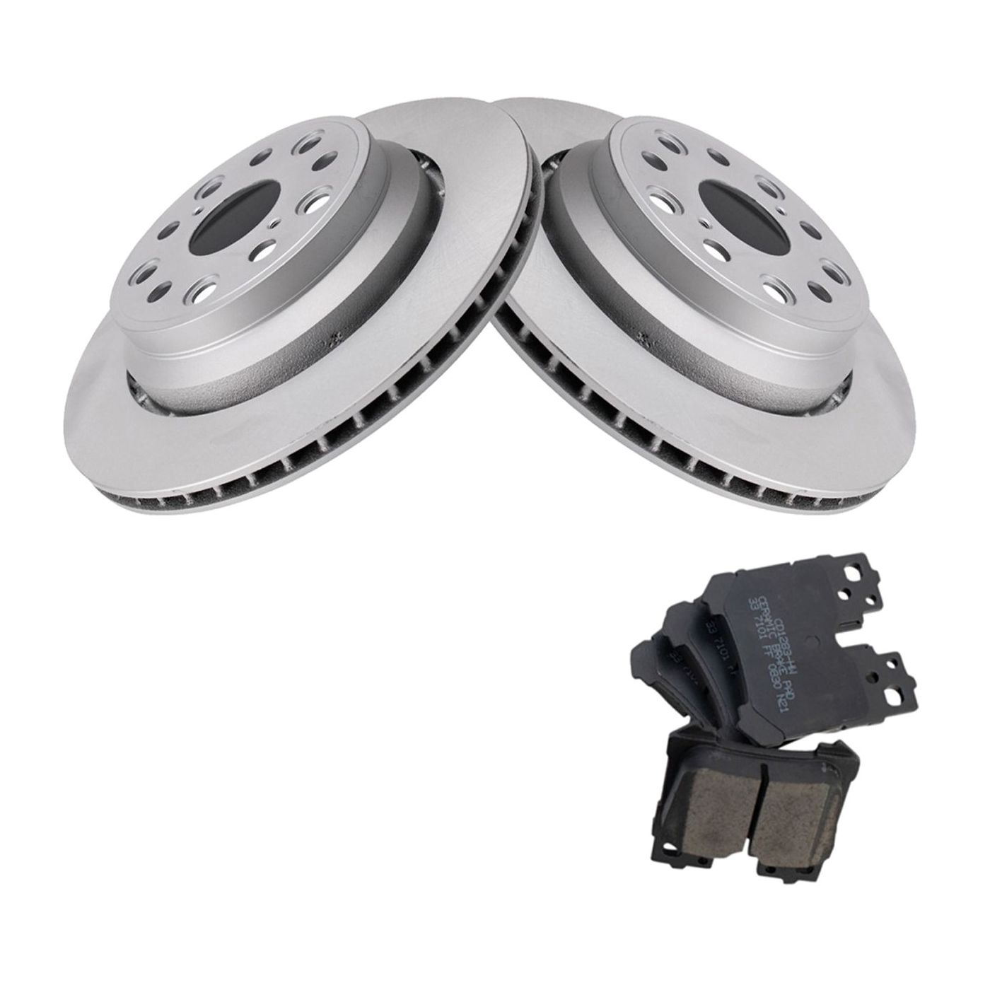 For Lexus 2007-2017 LS460 Base Sedan Rear Ceramic Brake Pads & Rotors Kit