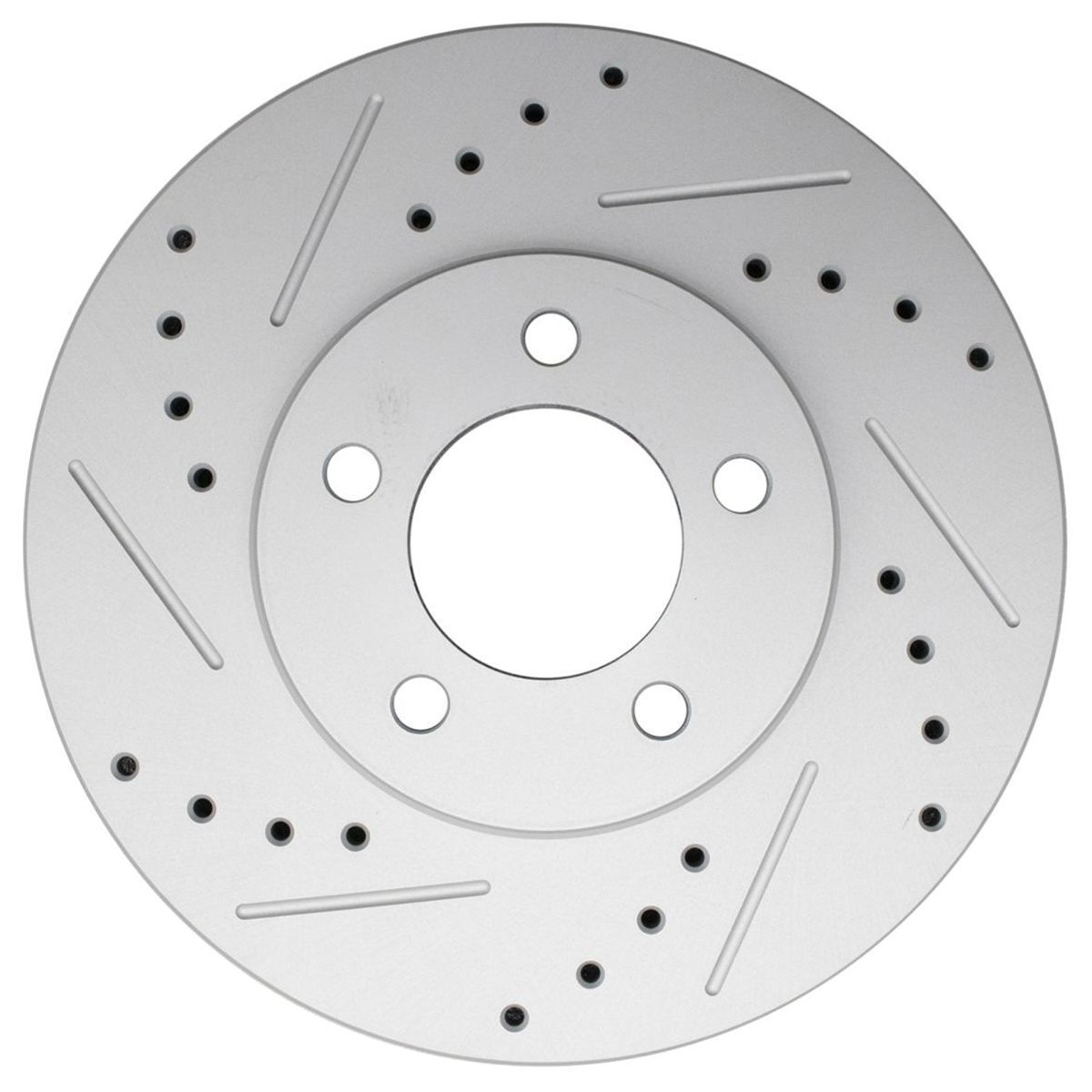 Brake Rotor Drilled Slotted Front Coated