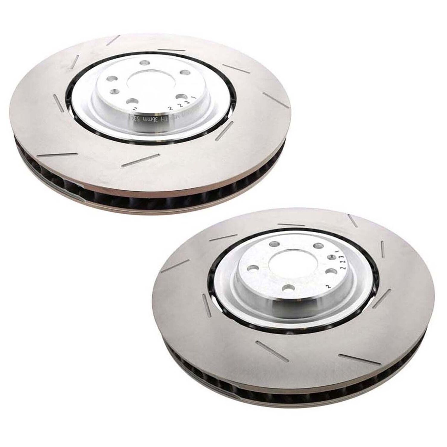 Performance Pair Set 2 Front Disc Brake Rotors For Macan Performance Pkg 19"