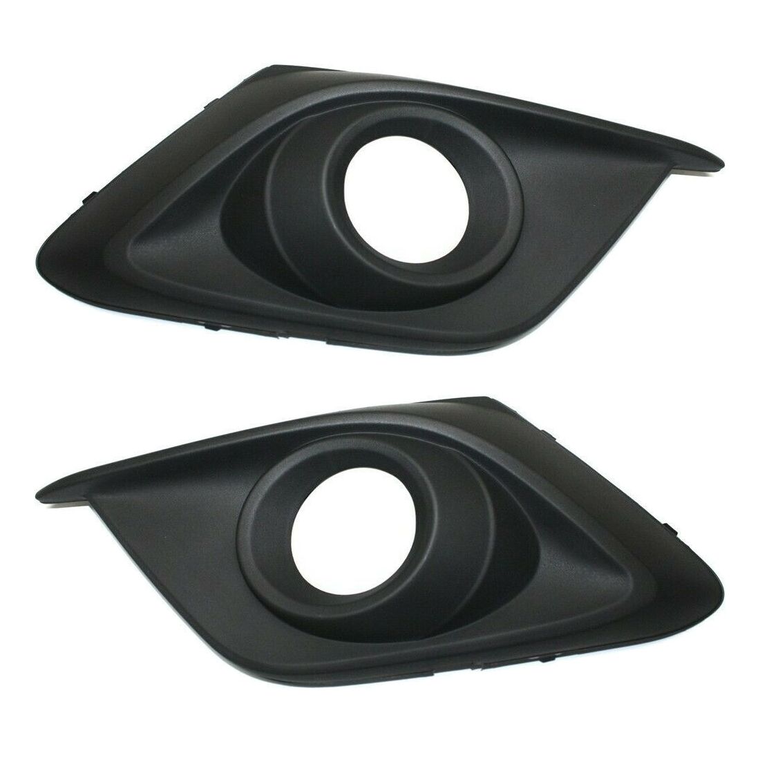 Fog Light Trim Set For Mazda 3 Mazda 3 Sport Left & Right Textured Black 2Pc