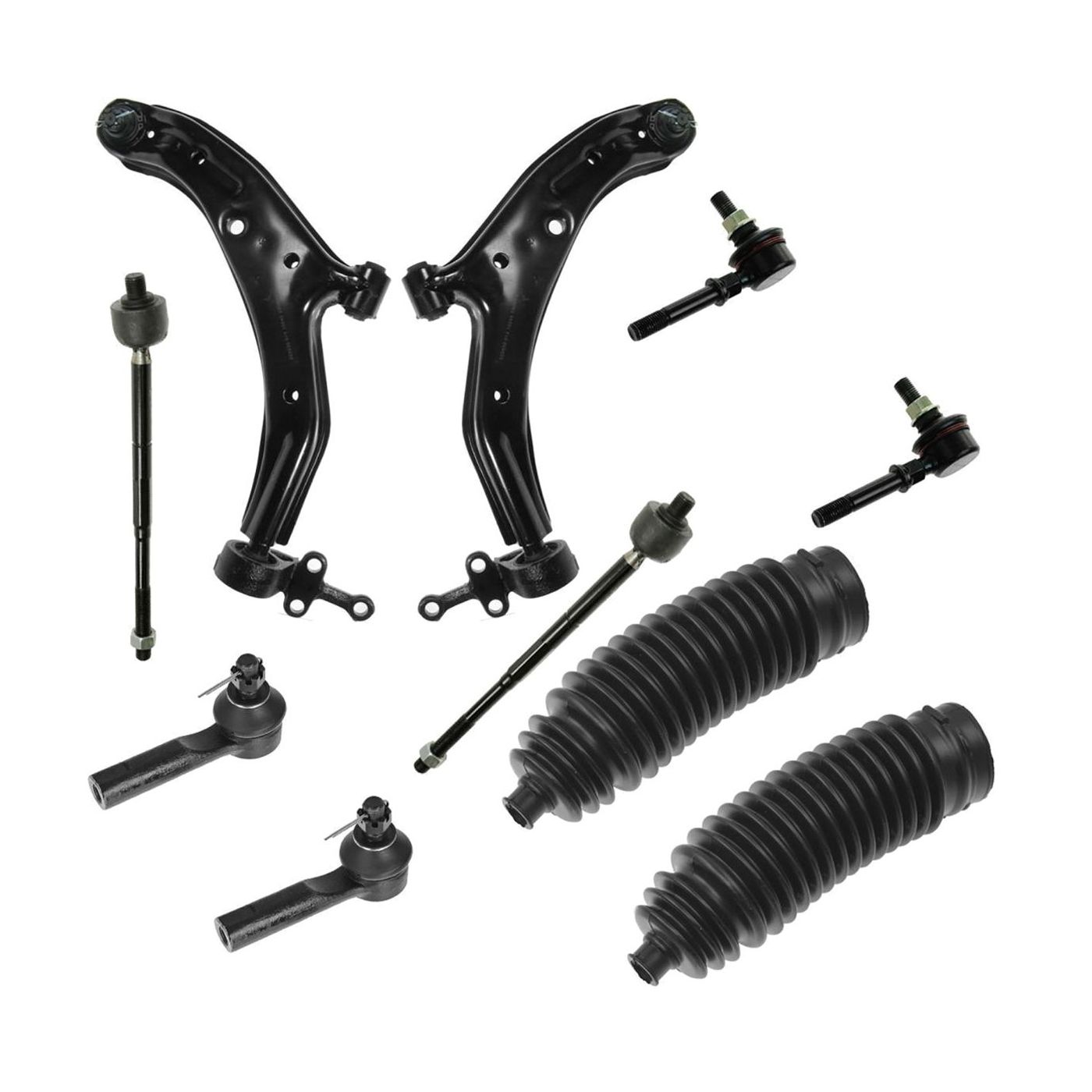 For 01-06 Sentra Sedan Front Control Arms Tie Rod Bellow Boot Sway Bar Pc Kit
