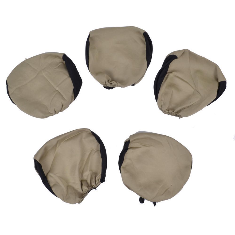 Car Seat Covers For 2011-2015 200 Limited 2 Tone Beige & Black W/Split Bench