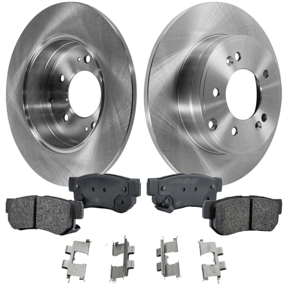 Brake Rotor Brake Pad Kit For 2009 Azera 2005-2008 Sonata Rear Solid 2-Wheel Set