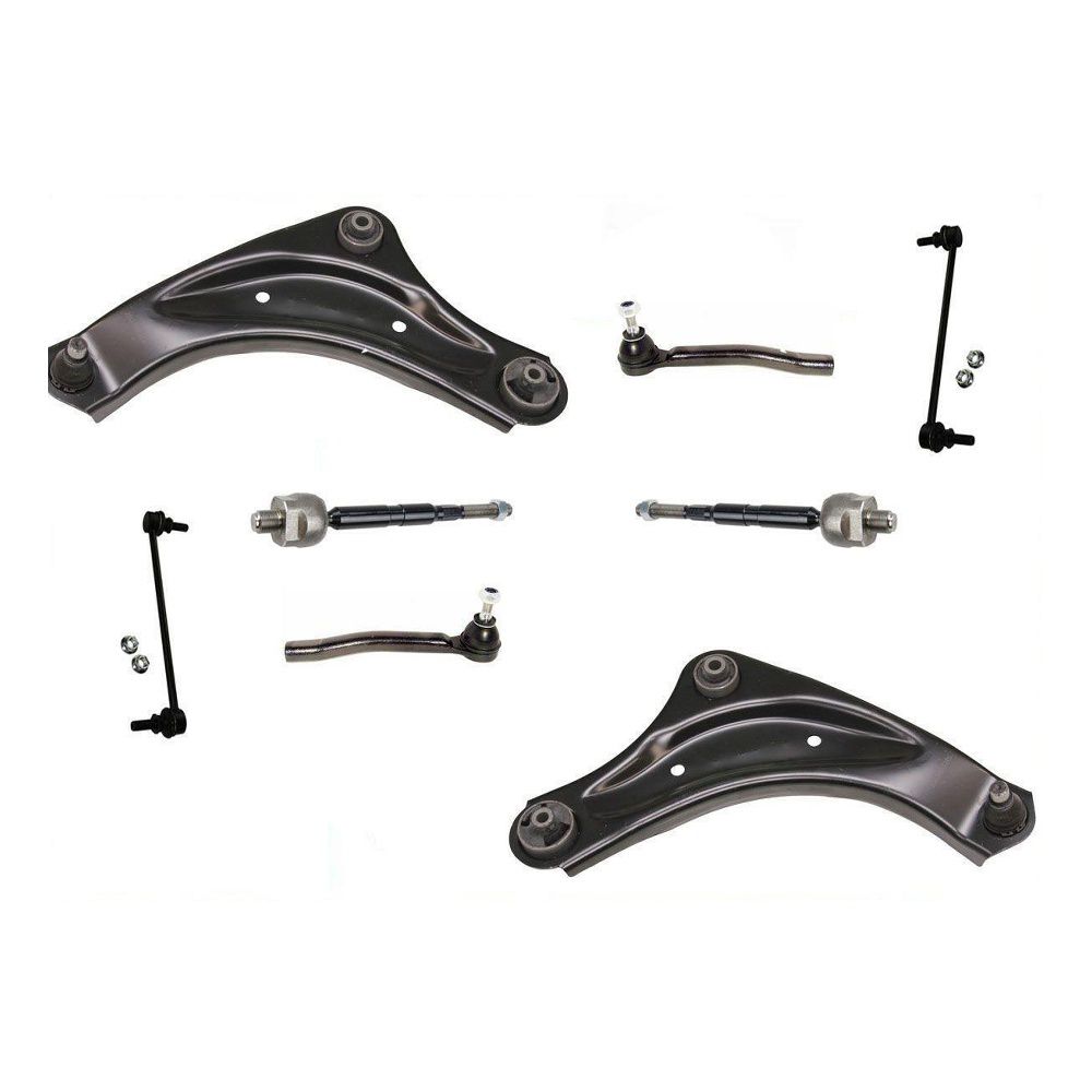 Front Lower Control Arms Inner & Outer Tie Rods & Links For 11-17 Nissan Juke
