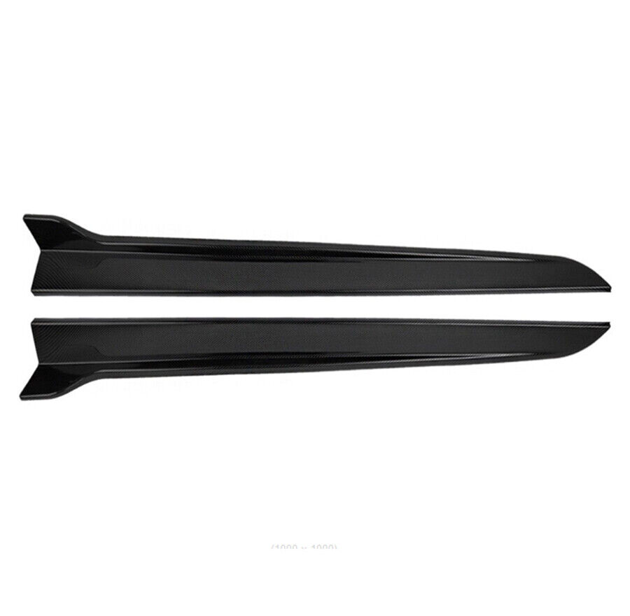 42" Side Skirts Extension Spoiler Moulding Trim Carbon Fiber Look Universal