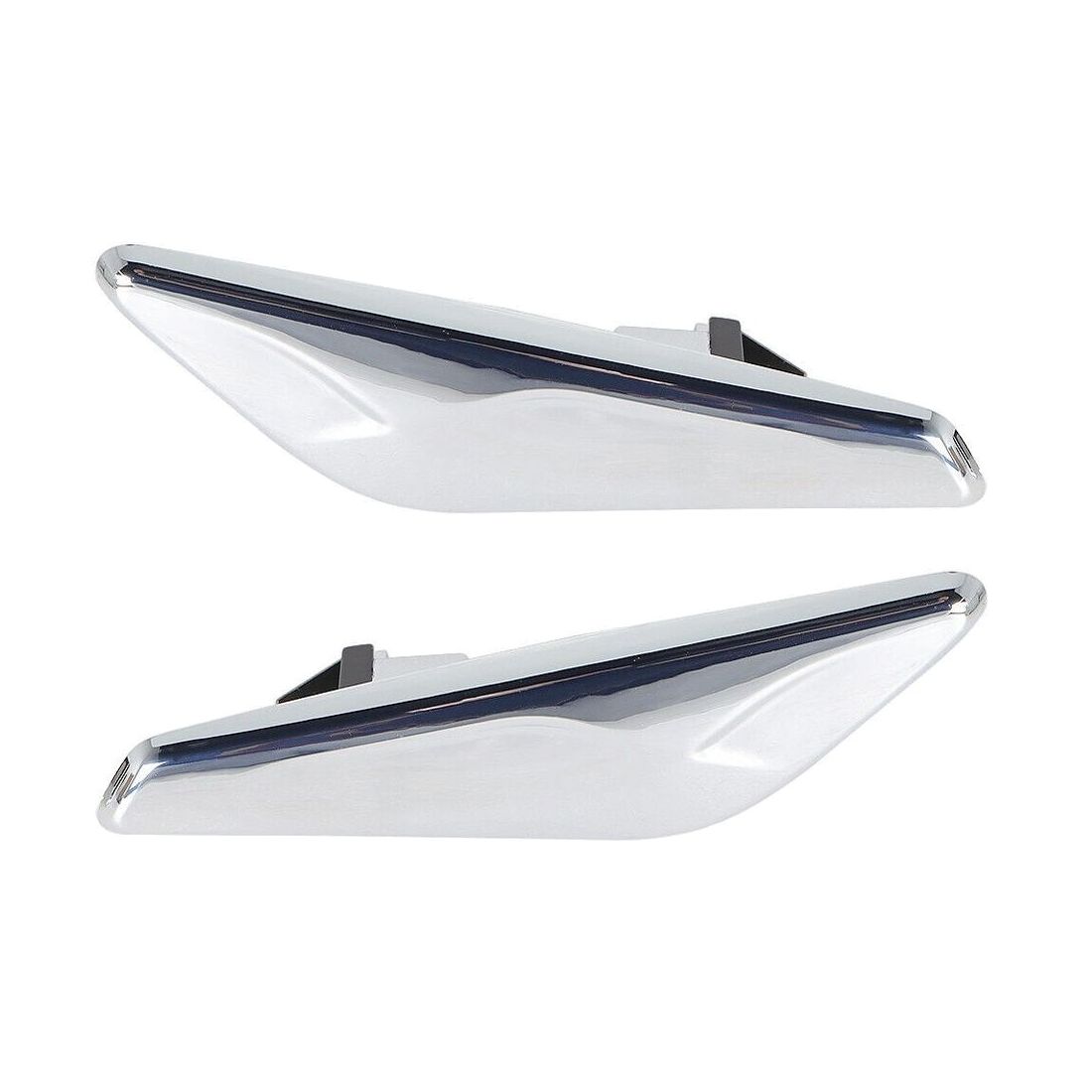 Right+Left Side Front Fender Chrome Finisher For BMW 2015-2017 X3 2015-2017 X4