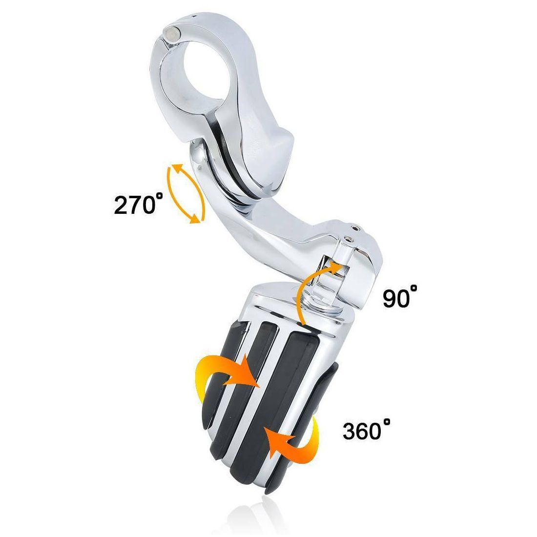 For 95-97 Bad Boy 32Mm 1.25" Chrome Short Angled Adjustable Highway Foot Pegs