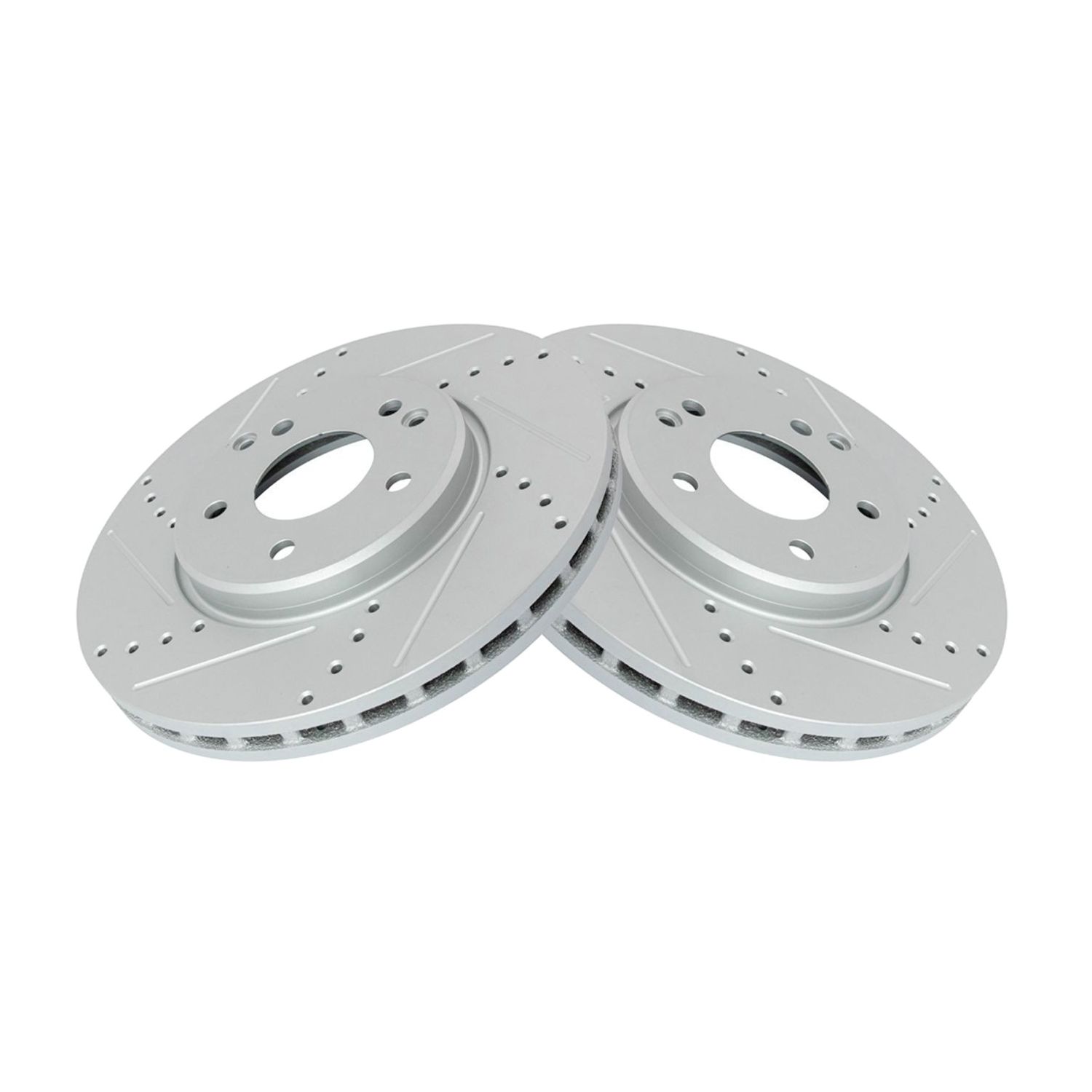 For 2003 C230 Kompressor Sedan Brake Rotor Drilled Slotted Front Coated Pair
