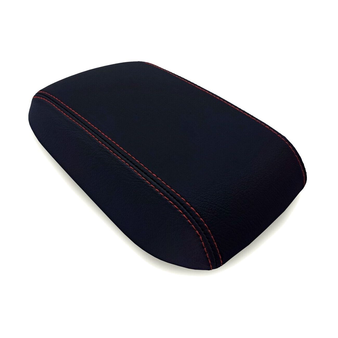 Center Console Armrest PVC Leather For Subaru 09-18 Forester Black Red Stitch