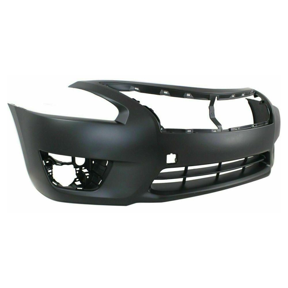 Front Bumper Cover Primed With Fog Light Holes For Nissan 2013-2015 Altima Sedan
