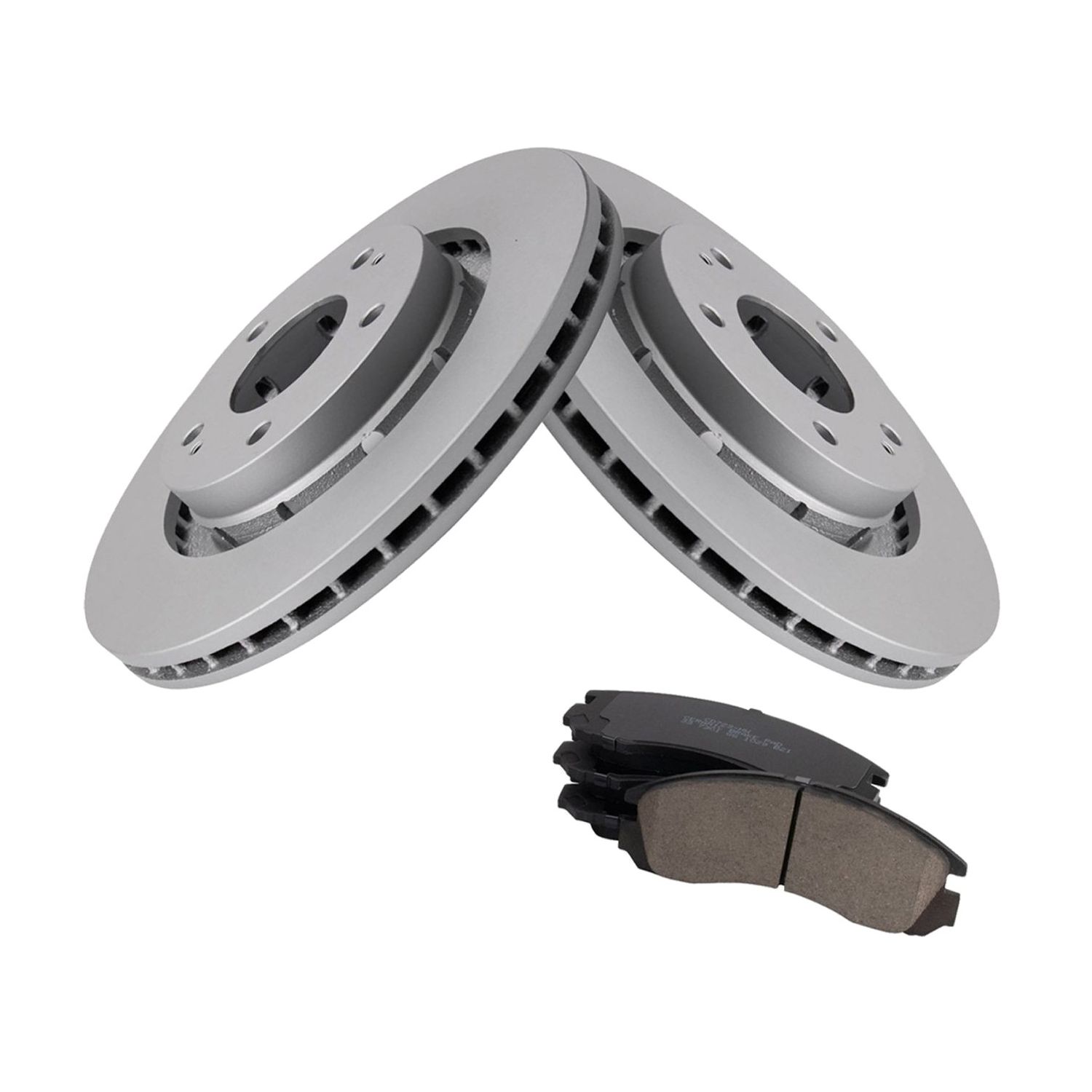 For 2009 Mitsubishi Lancer Ralliart Sedan Front Ceramic Brake Pads & Rotors Kit