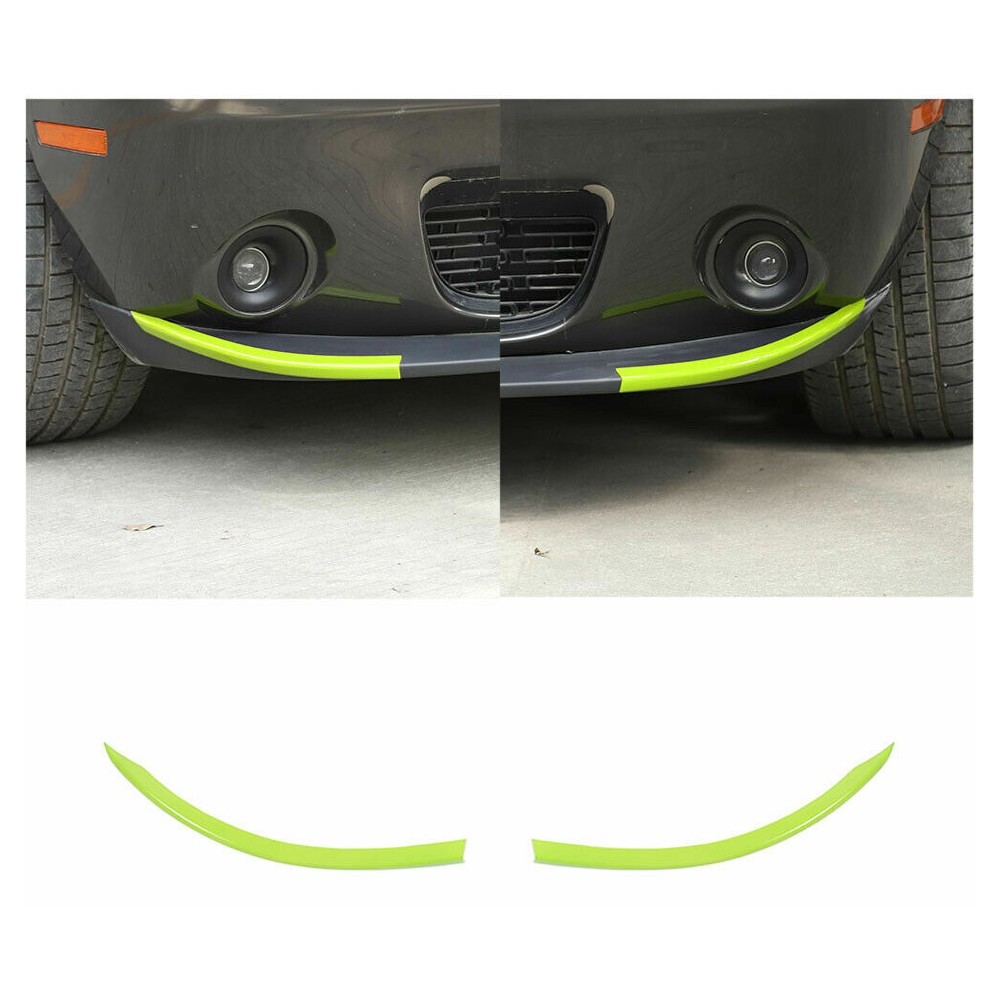 Front Bumper Lip Strip Cover Trim Spoiler Green ABS