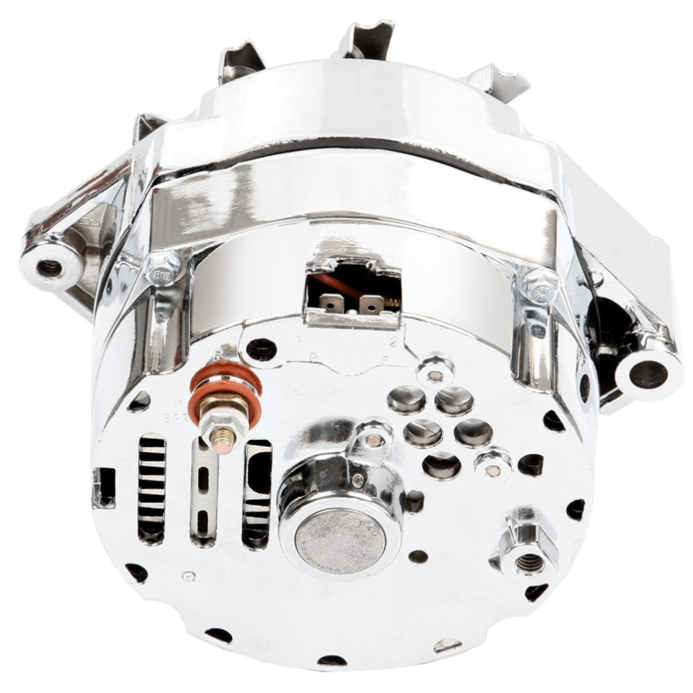 For C10 C20 Camaro Citation II Impala P30 Suburban Chrome BBC Alternator 1 Wire