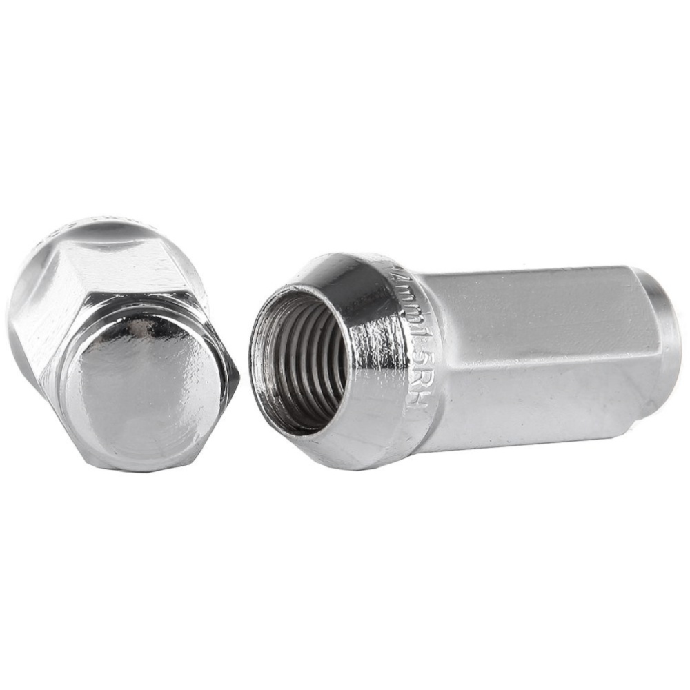 2 Sets Of - Chrome Lug Nuts M14x1.5 For Chevy Silverado 1500 Tahoe GMC Cadillac 1.9"