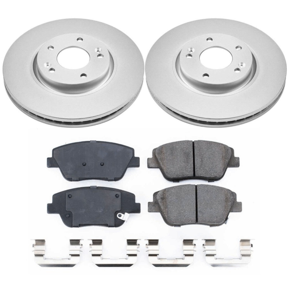 2-Wheel Set Brake Discs And Pad Kit Front For 2011-2015 Sonata 2011-2016 Optima