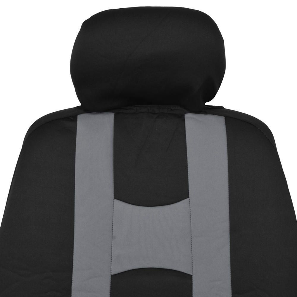 Gray Black Striped Car Seat Covers Auto Interior For 99-00 328i Base Mesh Cloth