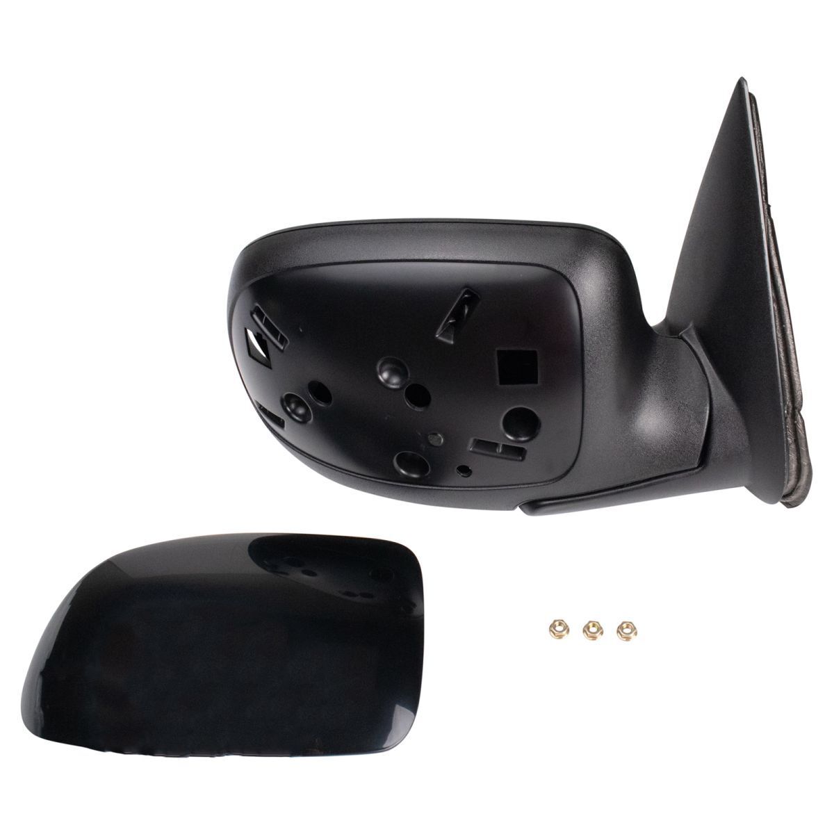 Mirror Power Heated Gloss Black Passenger Right For Chevrolet GMC