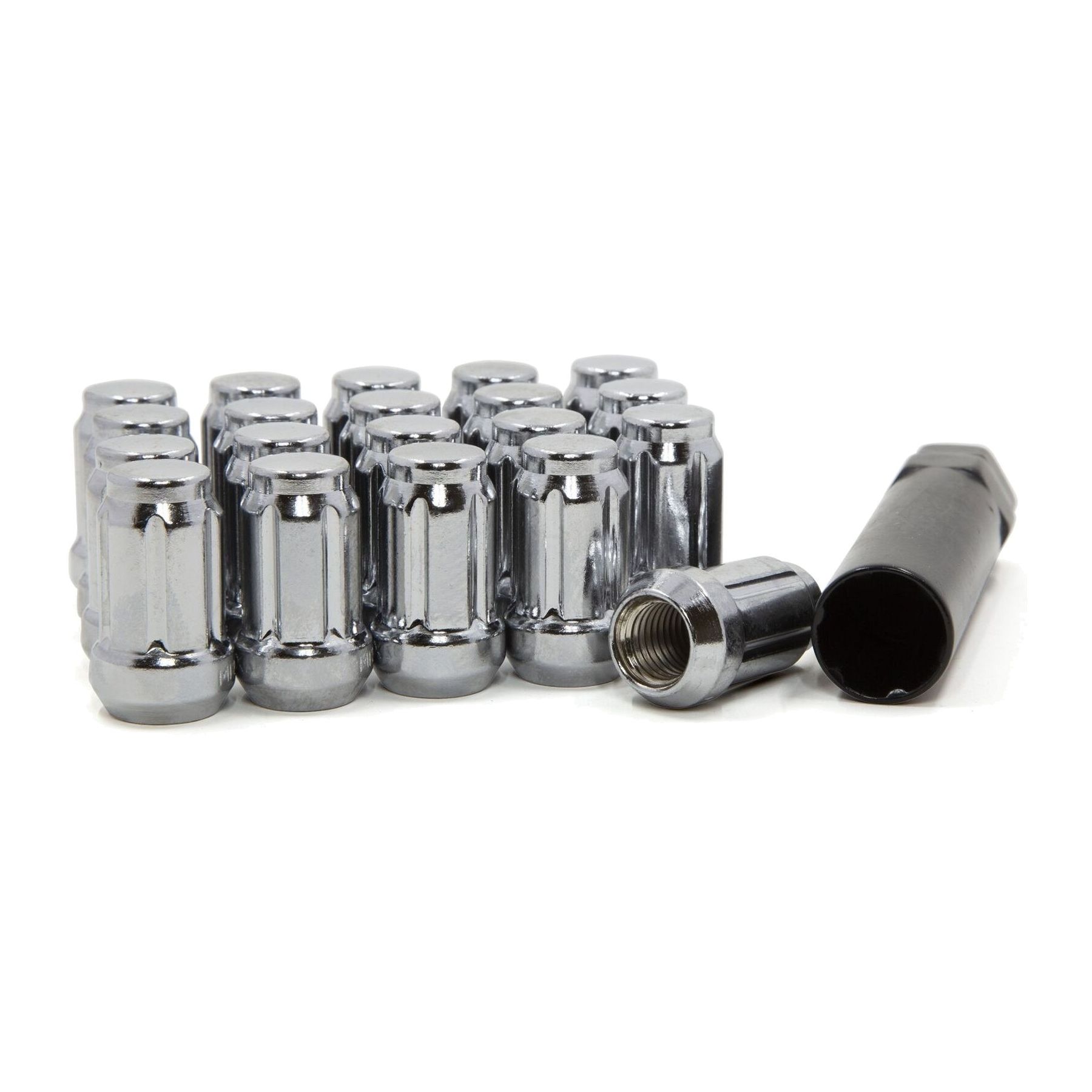 20 Lug Nuts Tuner Spline Drive Acorn 1/2 Chrome 1/2-20 Wheel Nut Chrylser AMC