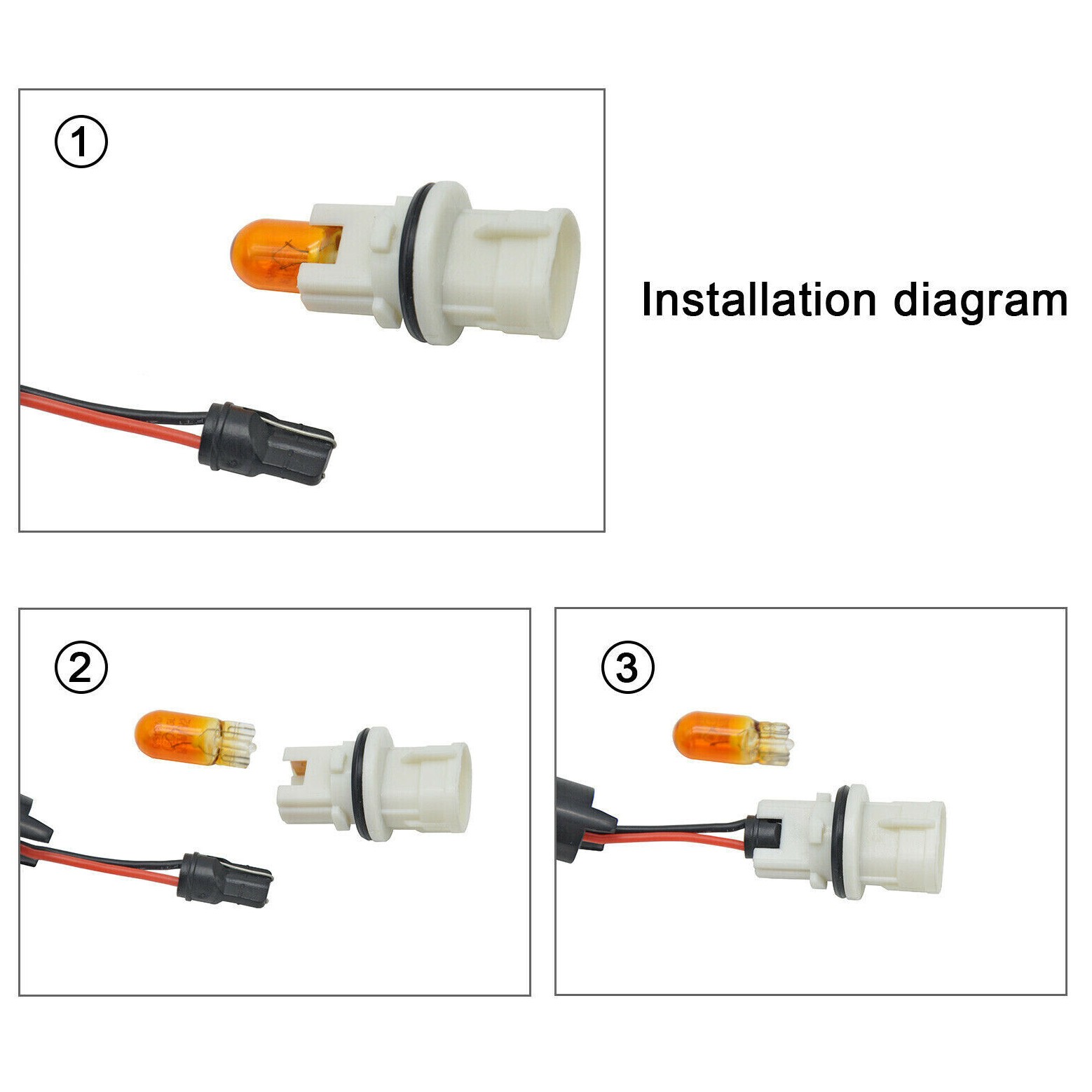 R50 R52 R53 Smoked LED Side Marker Light Front Amber 2X