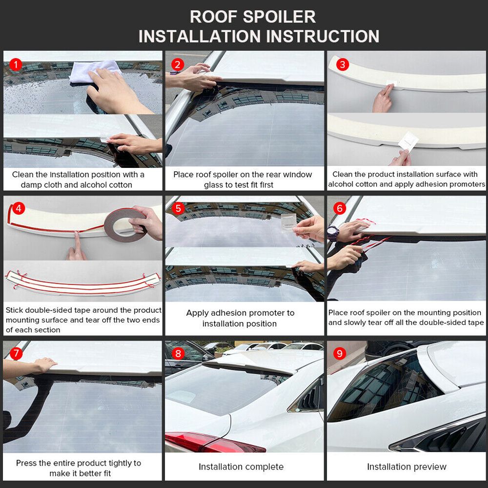 Fits 20-23 Toyota GR Supra A90 IKON Style Rear Roof Spoiler Wing Gloss Black