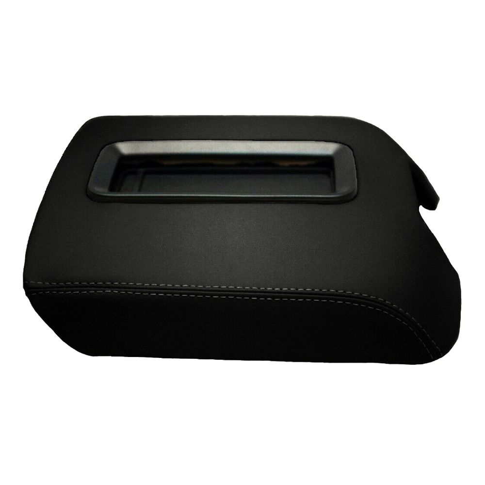 Console Armrest Leather Synthetic Cover For Chevrolet Tahoe 16-19 Gray Stitch