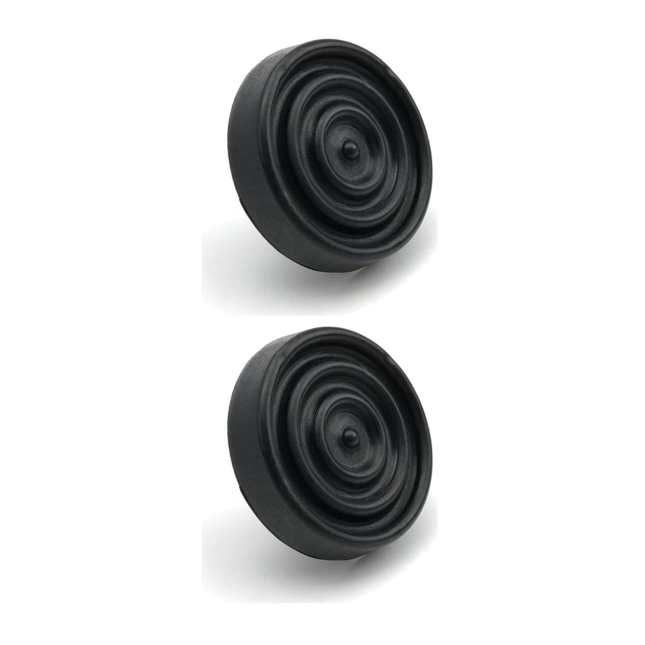 2 Sets Of - ROUND RUBBER BRAKE PEDAL PAD 3.25" DIAMETER WITH 1.5" MOUNTING STUD HOT