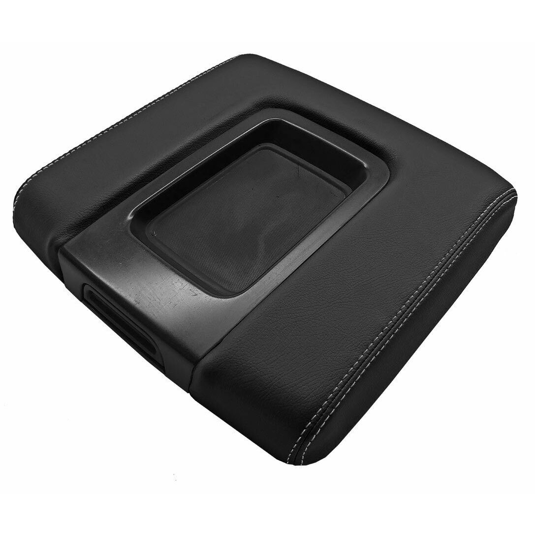 Console Lid Bench Armrest Cover Leather For Chevy 15-20 Suburban Sub Gray Stitch