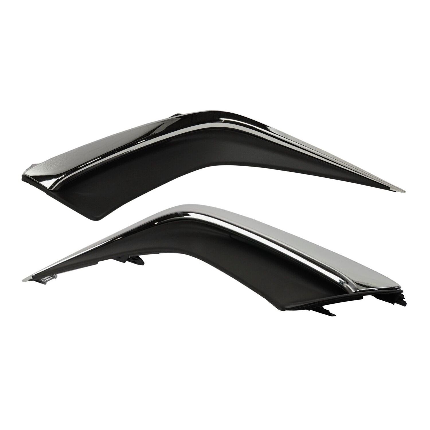 Bumper Trims For Lexus 21-22 ES250 Base Front Left Right Black And Chrome Trim