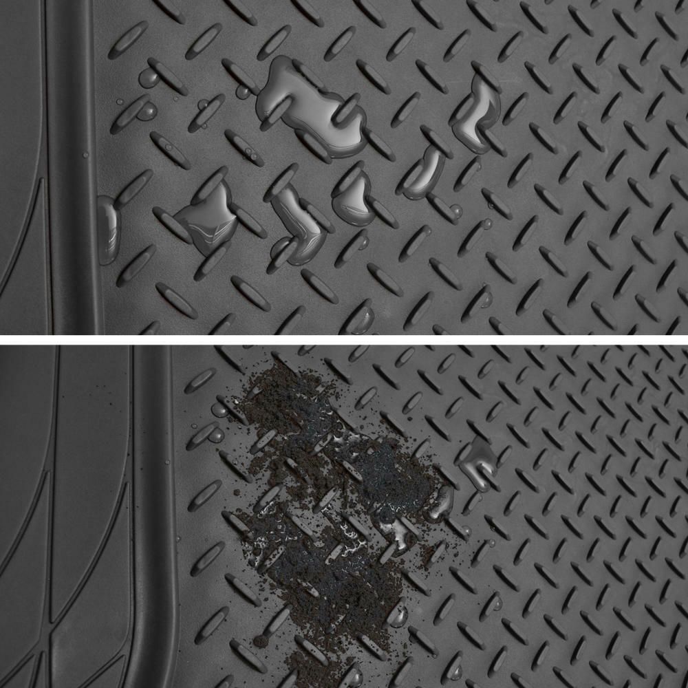 Black Rubber Trunk Mat For 1998-2017 Accord Coupe Cars Universal Trim To Liner