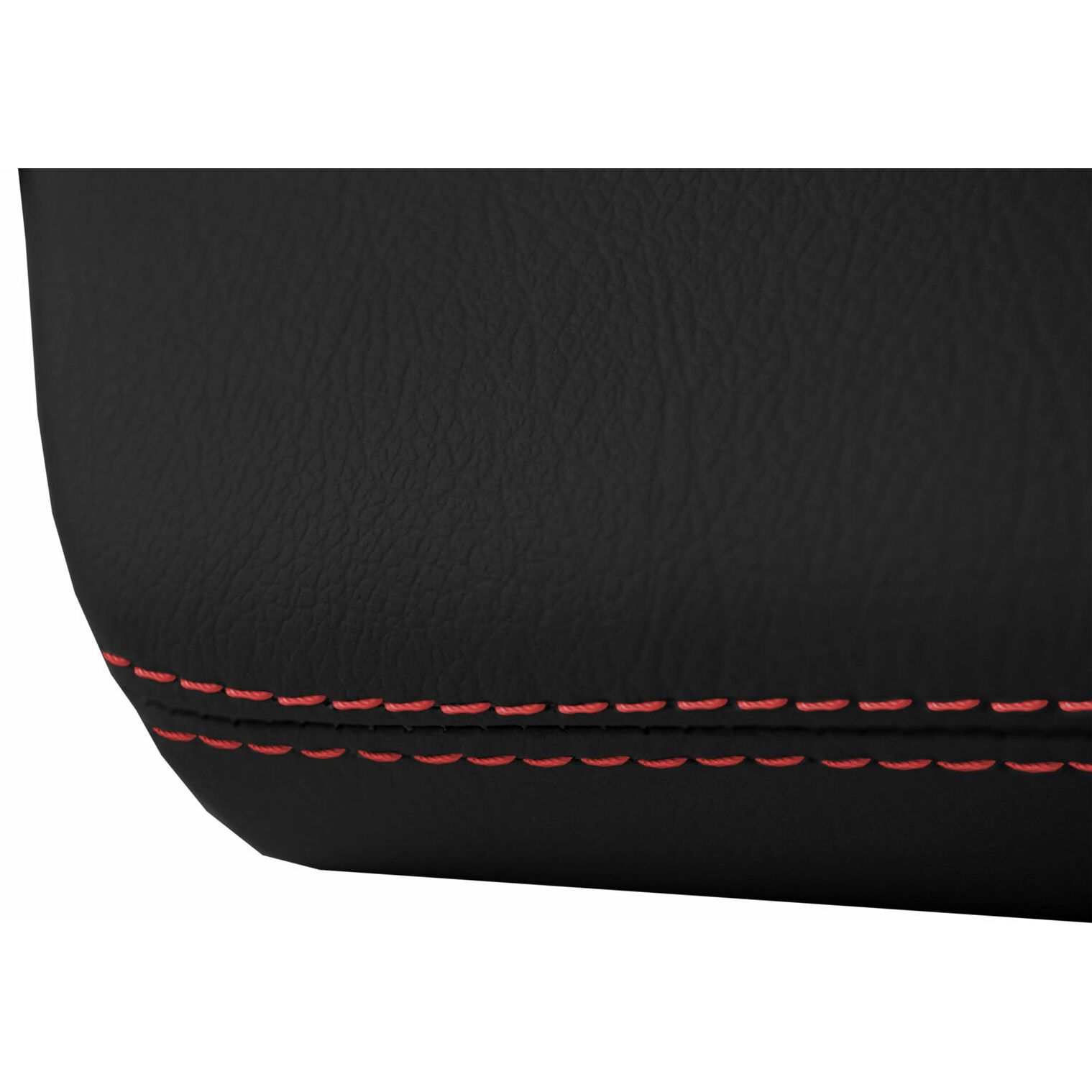 Center Console Lid Armrest Cover Leather For Audi A8 2011-2017 Black Red Stitch
