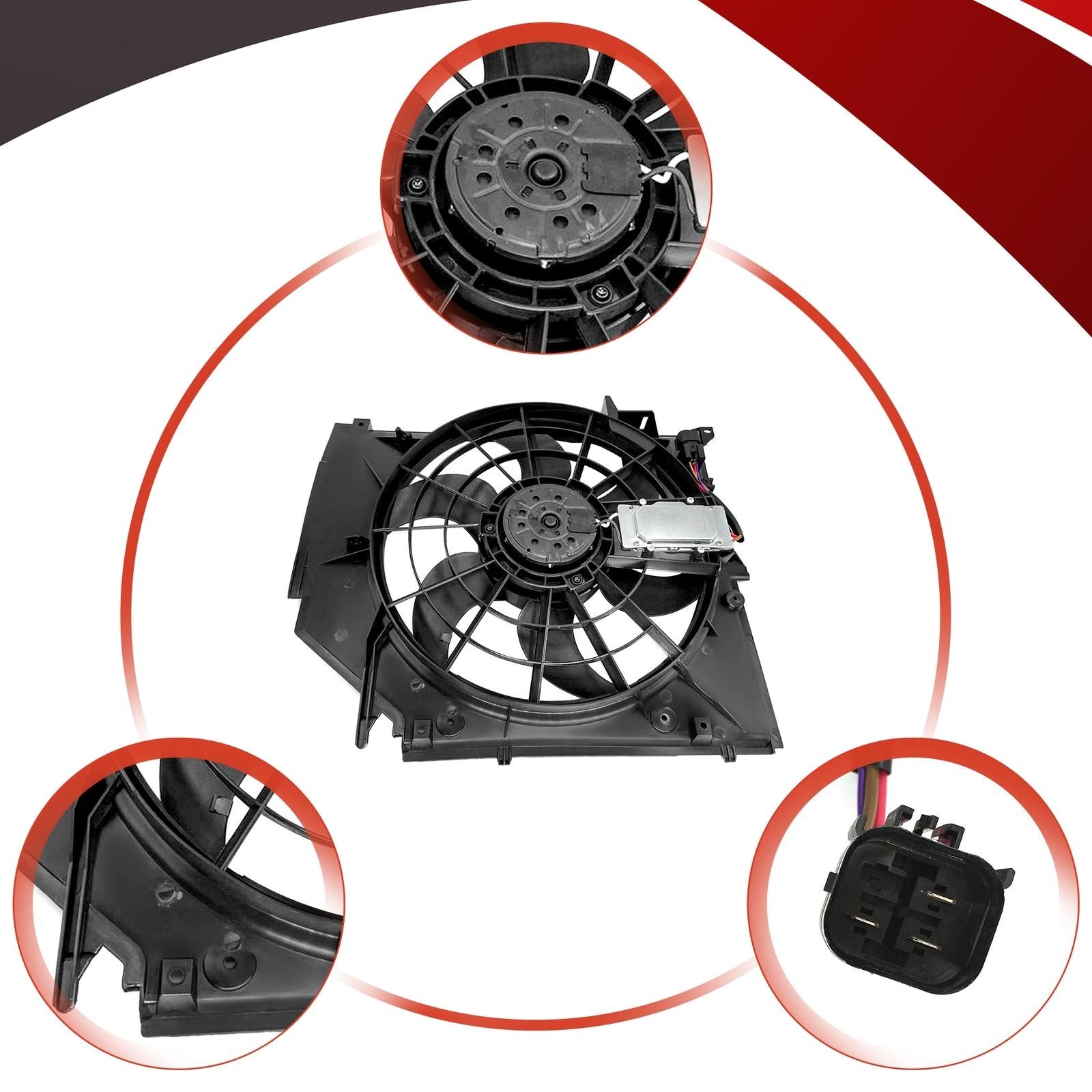 Radiator Cooling Fan Assembly For 2001-2005 BMW 330Ci Base Convertible E46