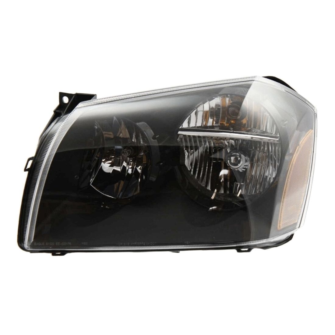 Headlight For 2005-2007 Dodge Magnum Wagon Left Black Housing With Bulb