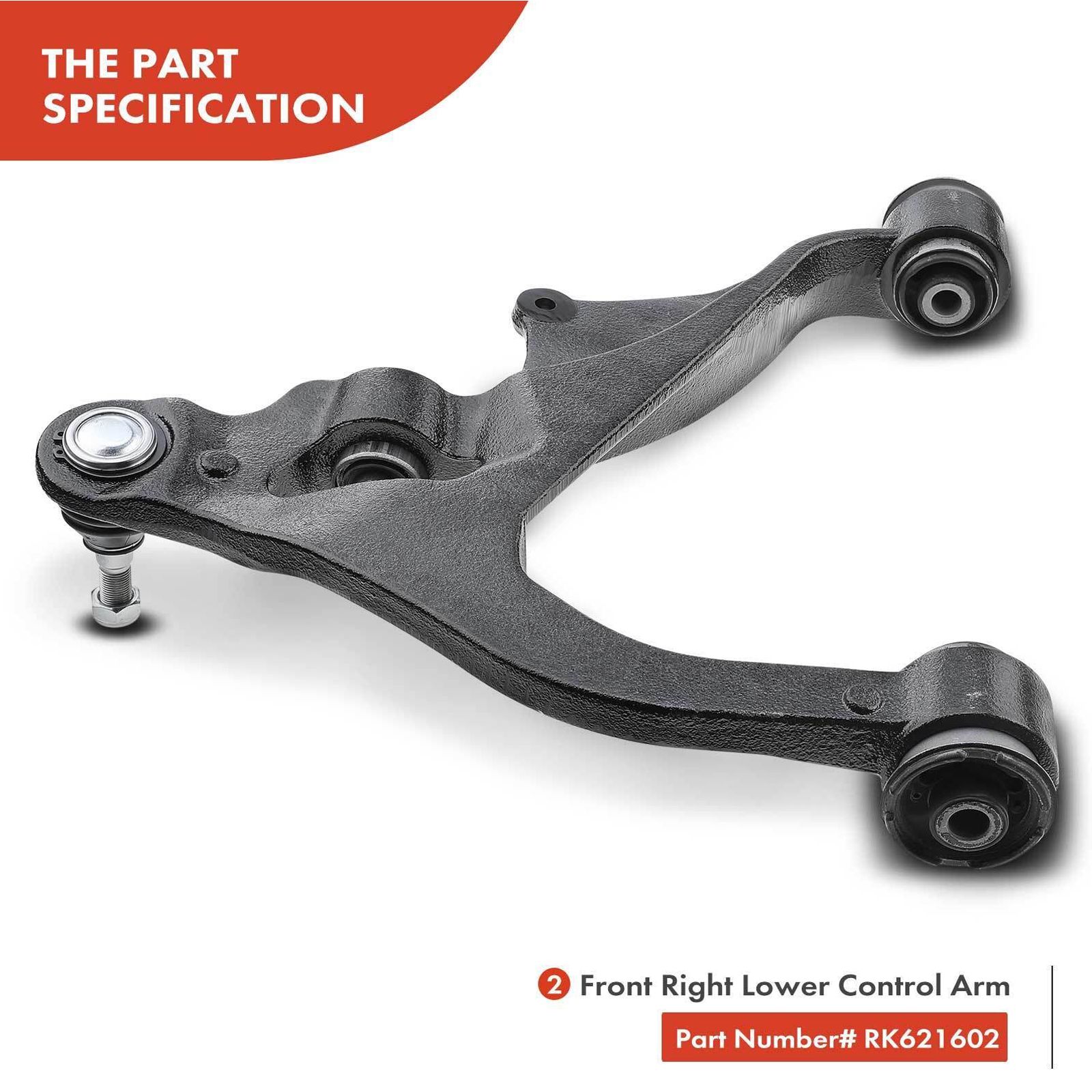 4x Front Lower Control Arm & Sway Bar End For 2011-2018 1500 Outdoorsman 4WD