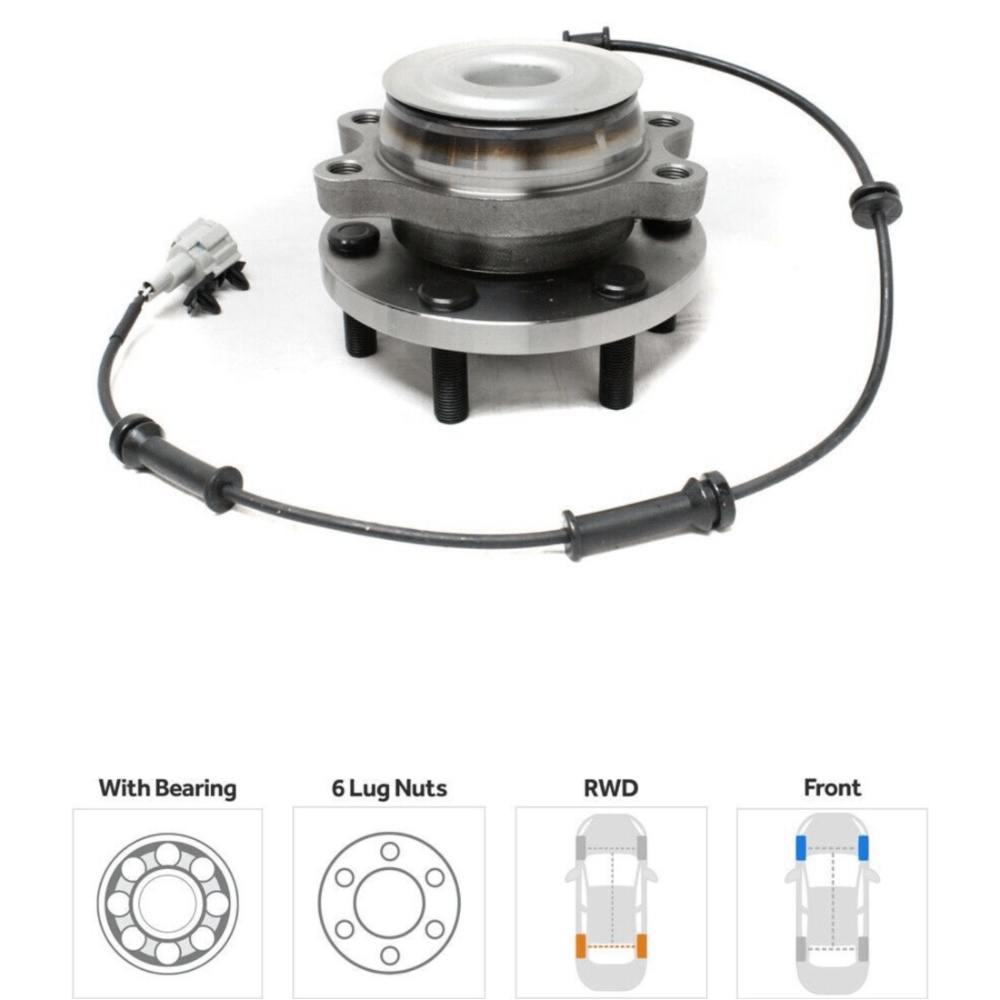2 Sets Of - Wheel Hub And Bearing For Equator Frontier Pathfinder Xterra Front RWD