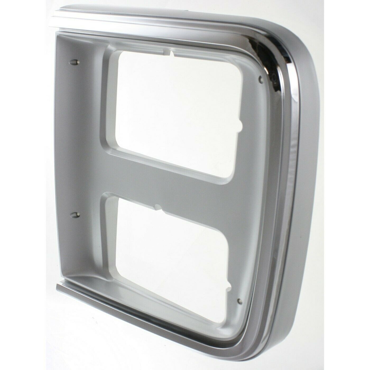 Chrome Headlight Trim Bezel Dual Headlights Pair Set For 85-91 GMC Chevy Van