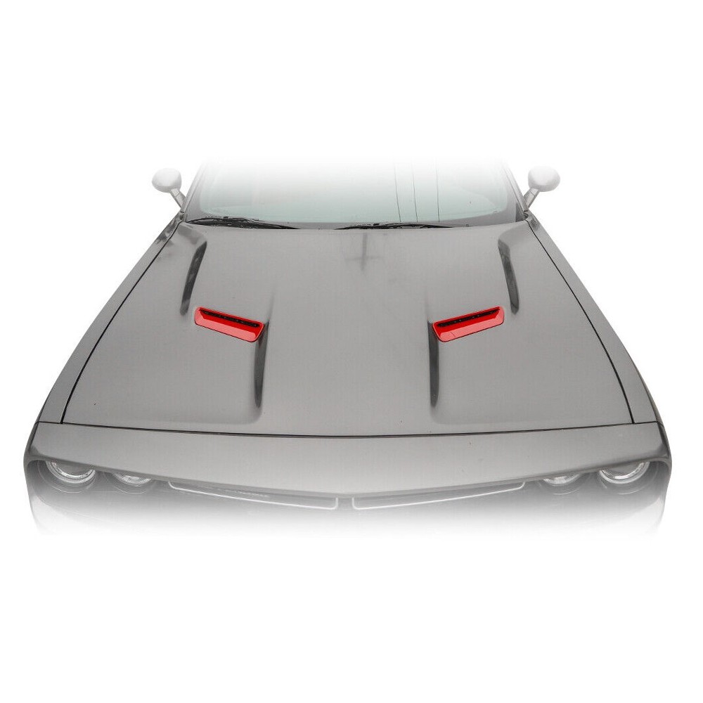 Pair Cowl Vent Hood Scoop Air Vent Trim Bezels