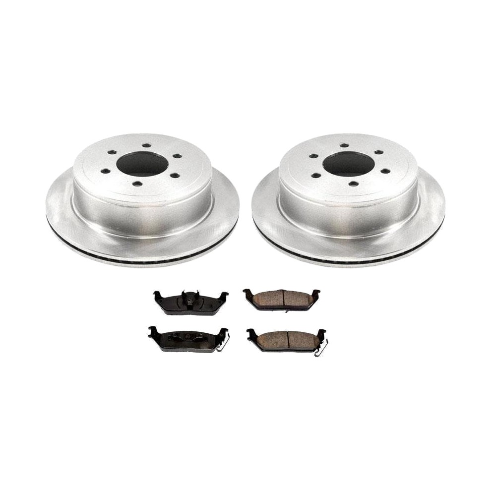 Rear Rotors Brake Pads F150 04-11 & Lincoln Mark LT 06-08 With 6 Studs