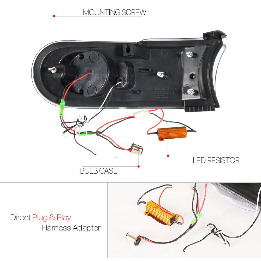 For FJ Cruiser A86536-1LCKB70CJFBLLB SIGNAL/led BAR} Black/Clear Corner Light
