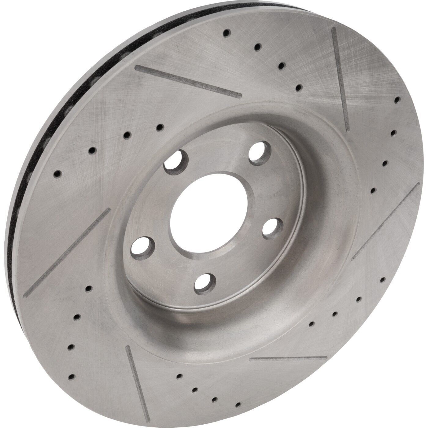 Brake Disc & Organic Pad Kit For 13-20 Grand Cherokee Front Left Right Drilled