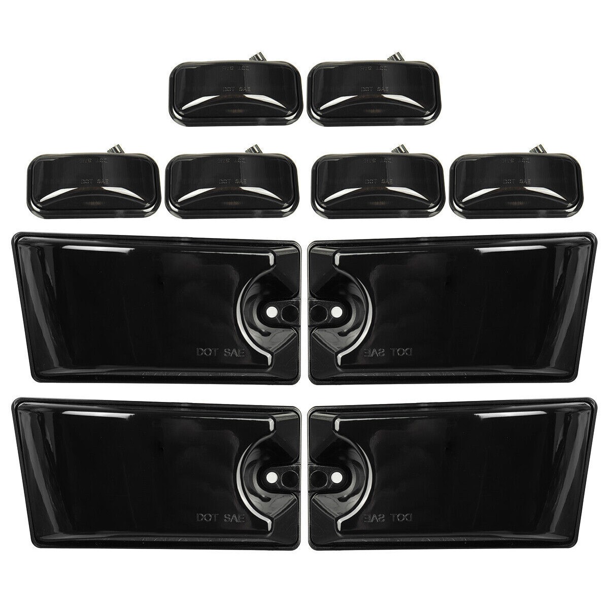 10PCS LED Cab Roof Light Marker Roof Top Lamps Smoke SUT