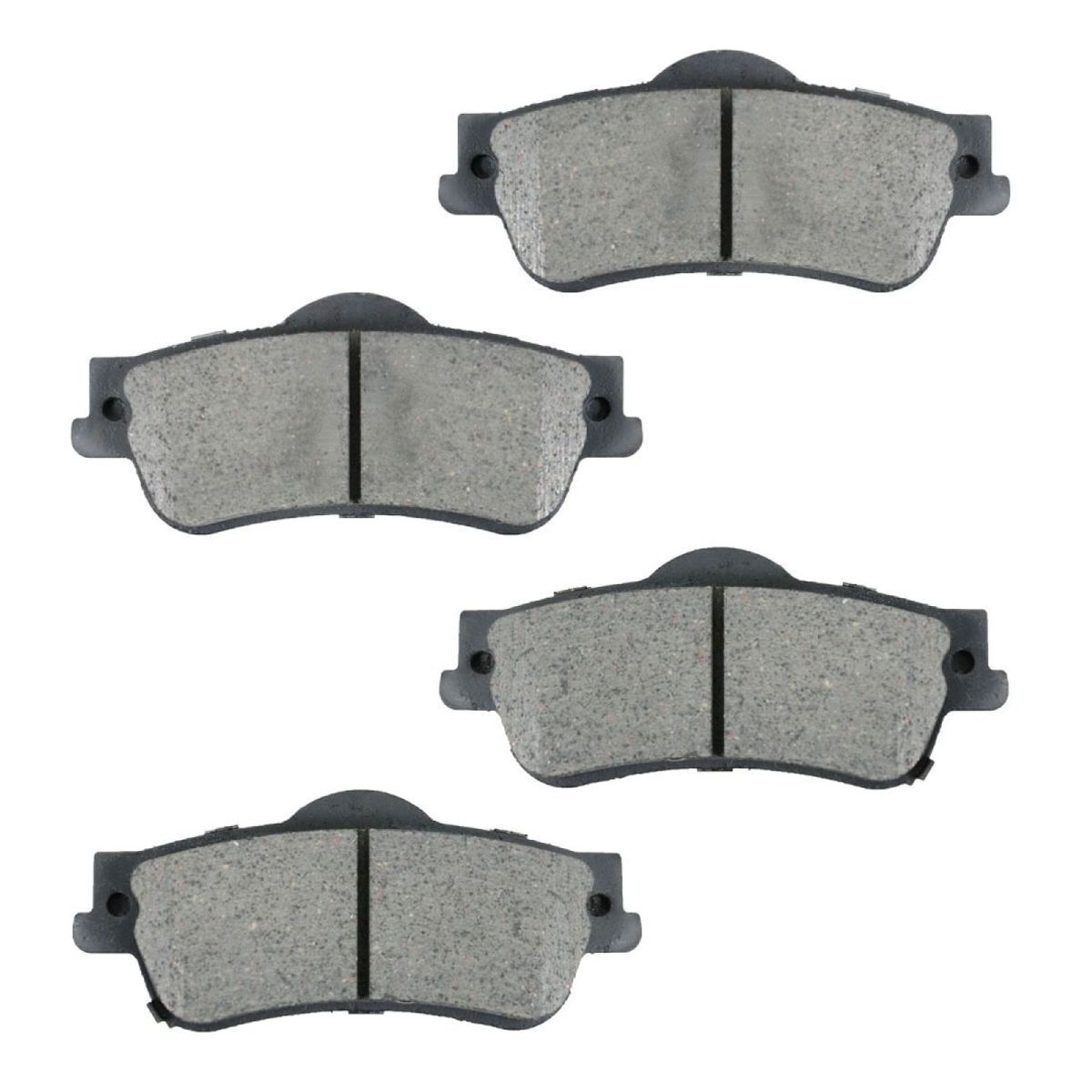 Front & Rear Ceramic Brake Pads & Performance Drilled Slotted Coated Rotor Kit