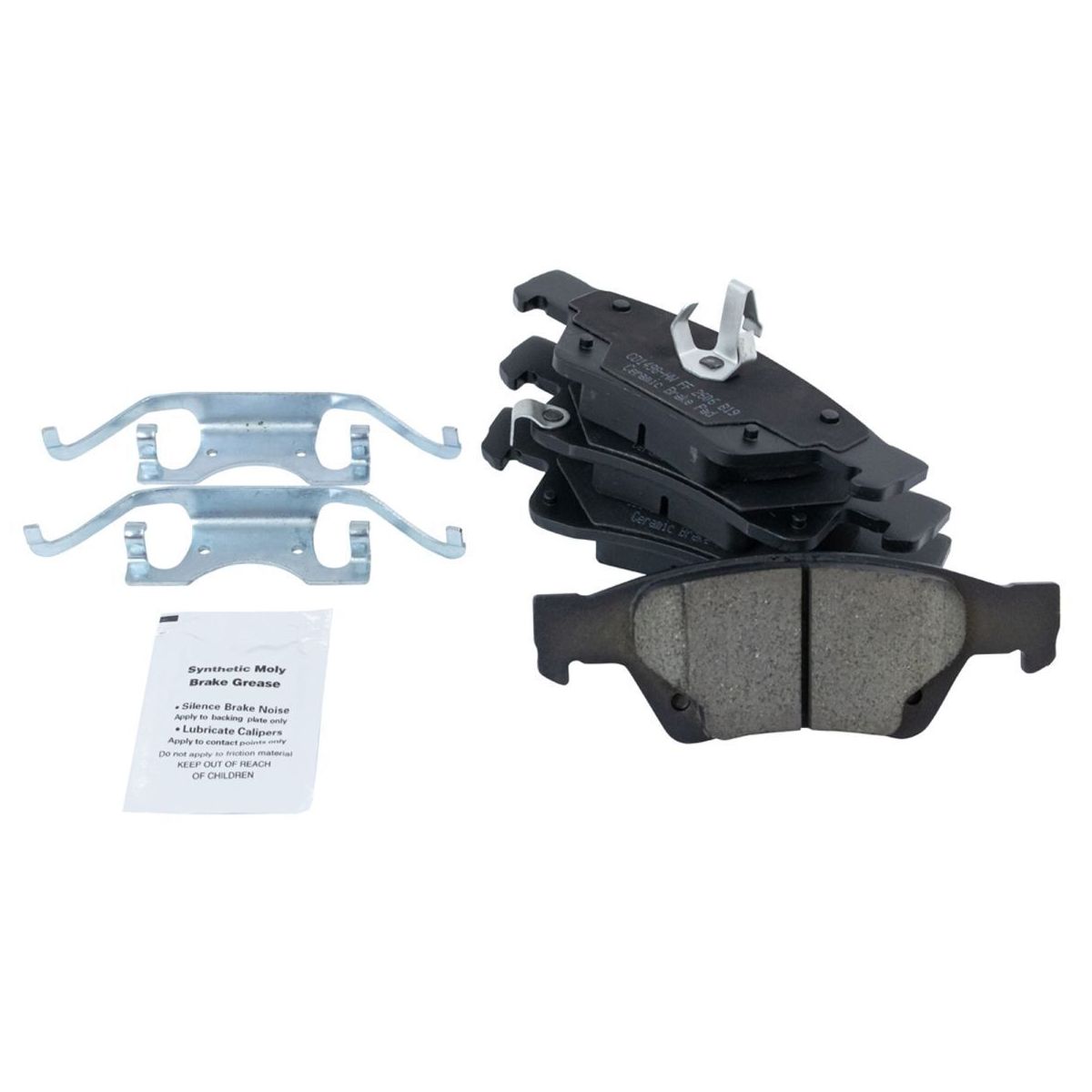 For 17-19 Durango GT Sport Utility Rear Ceramic Brake Pad & 2 Coated Rotor Kit