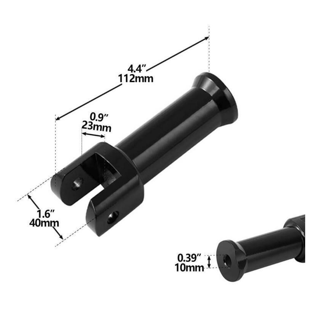 Black Rear Passenger Foot Pegs For Harley-Davidson Street Bob FXBB