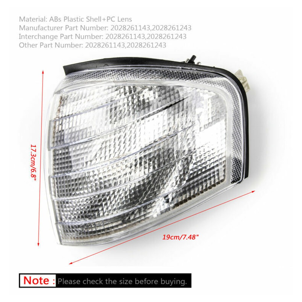 Corner Lights Turn Signal Lamps For Mercedes Benz C Class W202 1994-2000